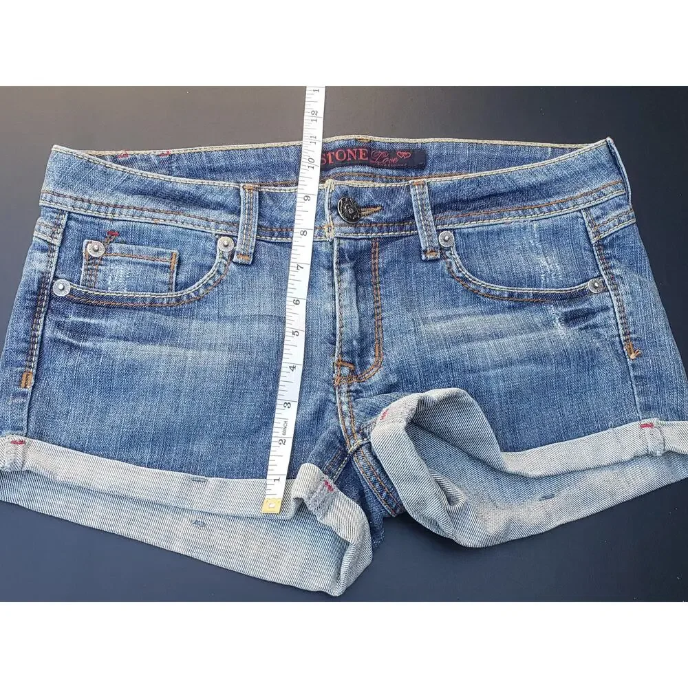 Stone Love Light Washed Denim Blue Jean Shorts | Size 9 - Picture 4 of 6
